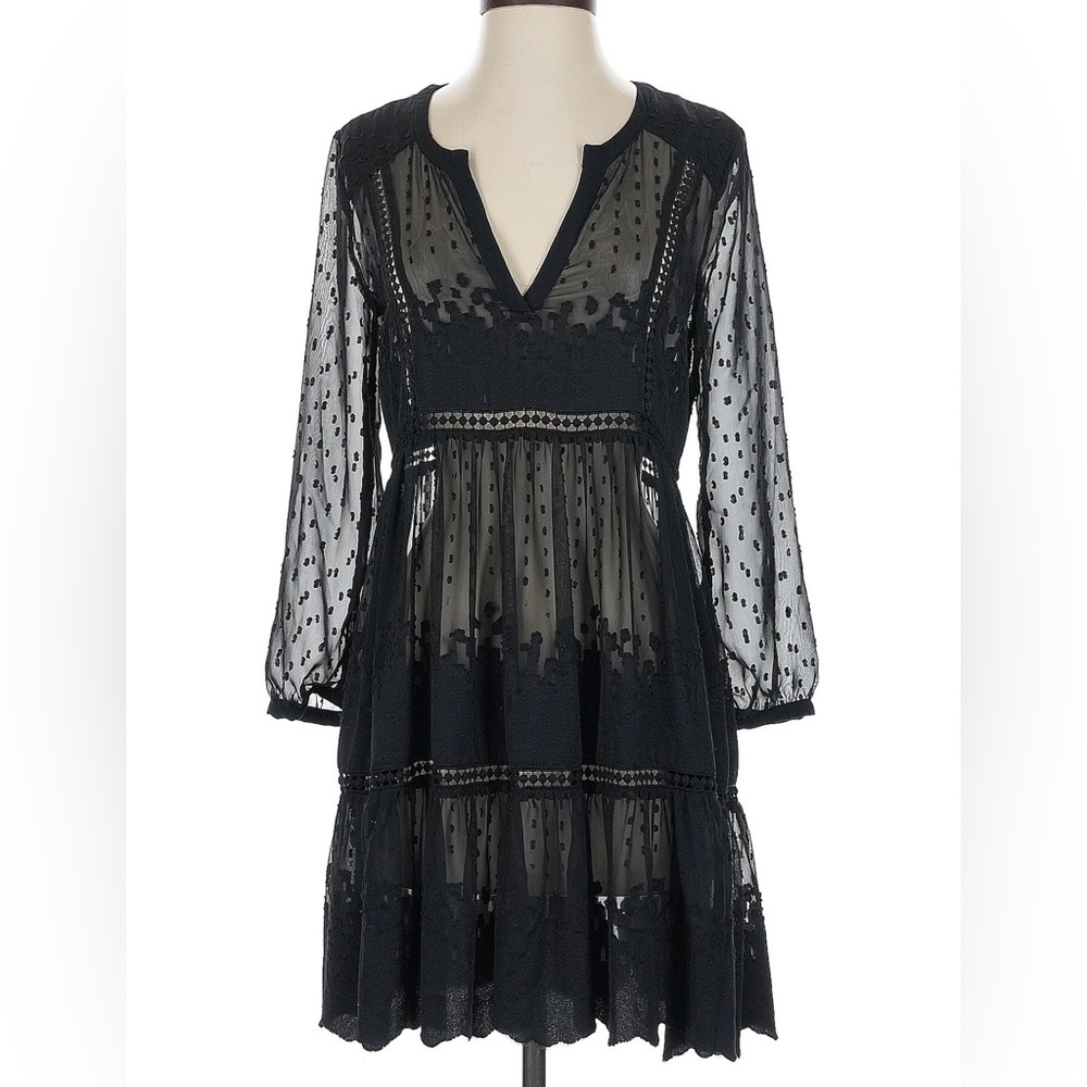 Anthropologie Vanessa Virginia see through lace dress